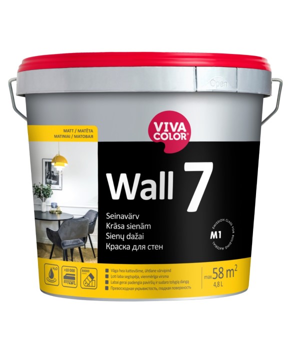 Vivacolor Wall 7 A Sienas krāsa, matēta 4.8L